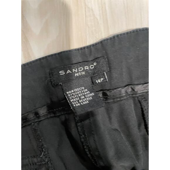 Sandro black button baggy trousers size 14P - Picture 2 of 6